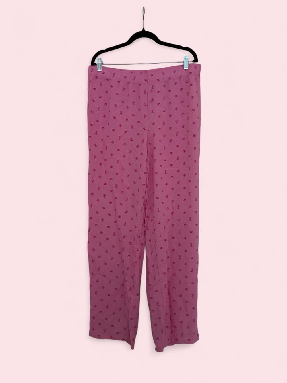 Y2K Juicy Couture Pink Crown Logo Pajama Pants Size XL